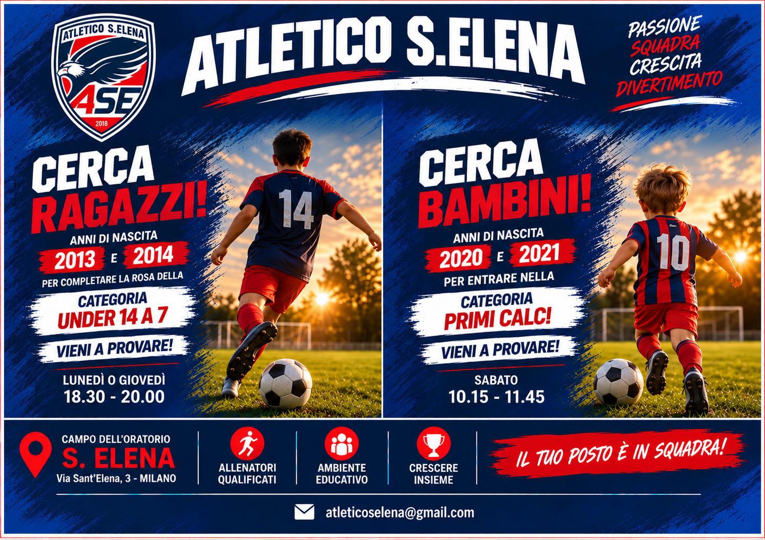 Nuove iscrizioni stagione 2026-2027