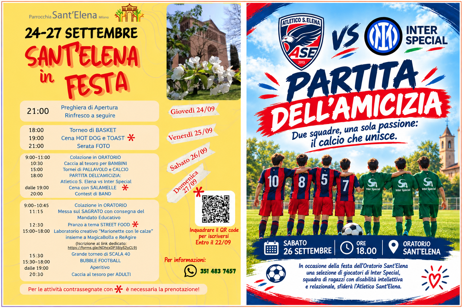 locandina festa e partita
